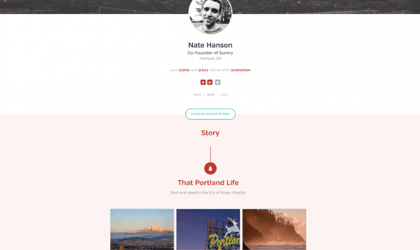 Onepager mit interaktiver Timeline statt langweiliger Tabelle. Sumry will die Zukunft der Online-Bewerbung sein. (Screenshot: t3n)
