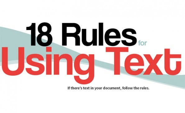 Typografie für Dummköpfe: 18 Regeln für den Einsatz von Texten. (Grafik: The Visual Communication Guy)