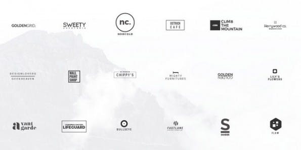 Kostenlose Minimal-Logo-Templates von Mats-Peter Forss. (Grafik: Behance.net)