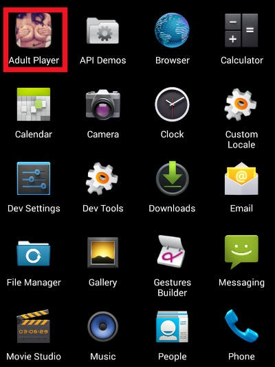 Ransomeware: Diese vermeintliche Porno-App erpresst ihre Nutzer. (Screenshot: Zscaler)