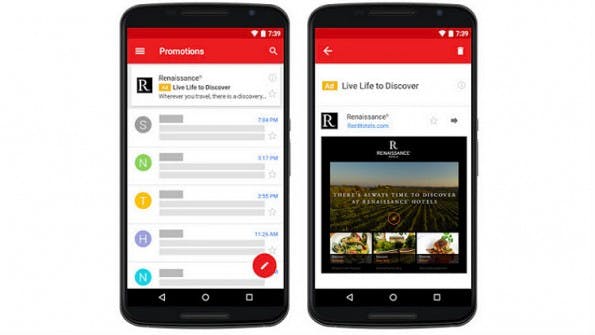 Die neuen Gmail-Ads können wie ein Newsletter gestaltet werden. (Bild: Google)