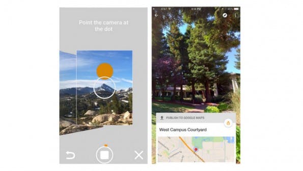 Wer keine teure Spezialkamera besitzt, kann Fotos direkt in der Street View-App schießen. (Bild: Google)