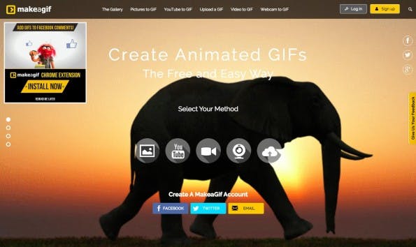 makeagif: Hier könnt ihr alle möglichen Quellen zu einer GIF-Animation werden lassen. (Screenshot: makeagif)