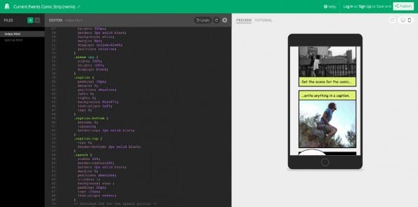 Mozilla Thimble: Der Editor für Anfänger wurde deutlich überarbeitet. (Screenshot: thimble.webmaker.org)