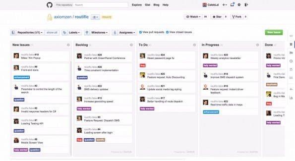 ZenHub: Projektmanagement-Lösung mit direkter GitHub-Integration. (Screenshot: ZenHub)