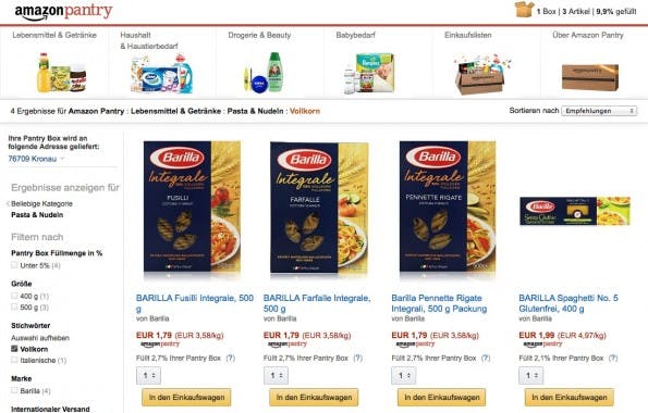(Screenshot: Amazon.de)