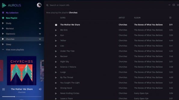 Aurous holt sich Musik von anderen Streaming-Anbietern. Ob das legal ist, wird das Gericht entscheiden. (Bild: Screenshot)