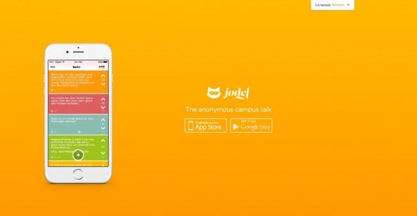 Auf Dauer dürfte Jodel mehr werden als nur der anonyme Campus-Talk, den die Macher versprechen. (Screenshot: jodel-app.com)
