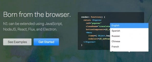 Entwickler können Nylas N1 mit JavaScript-Plugins erweitern. (Screenshot: Nylas)