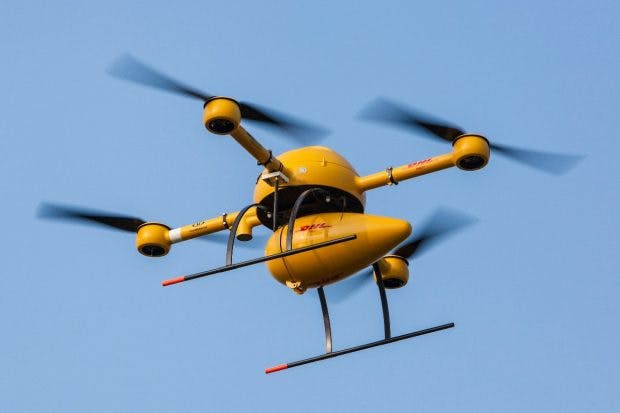 DHL testet Paketkopter für die Belieferung von Nordseeinseln. (Foto: DHL)