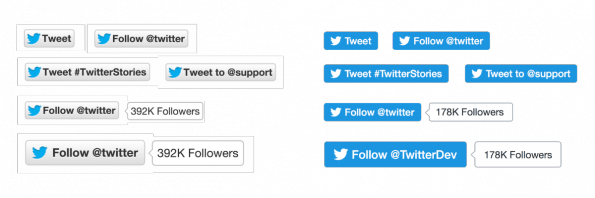 Ohne Zähler: Das sind die neuen Twitter-Follow-Buttons. (Bild: Twitter)