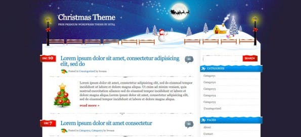 Christmas time: Das Theme ist leider nicht für mobile Endgeräte geeignet. (Screenshot: S5)