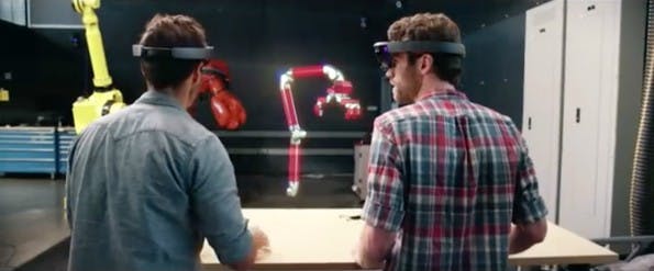 Hologramme: Virtual Reality soll 3D-Design optimieren. (Screenshot: YouTube/Microsoft)