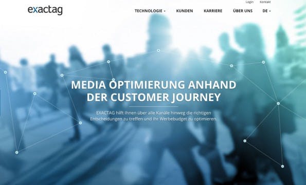 Exatag ist ein Anbieter, der sich darauf spezialisiert hat, nach individuell bestimmbaren Attributionsmodellen gemessene Conversion-Werte den entsprechenden Werbemittelkontakten zuzuteilen. (Screenshot: Exatag)