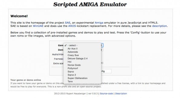 Scripted Amiga Emulator. (Screenshot: t3n)