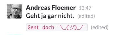 In Slack könnt ihr auch Text formatieren. (Screenshot: t3n, Slack)