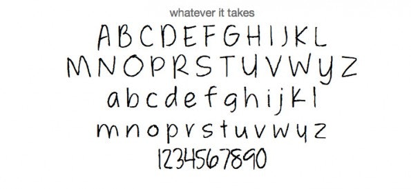 Kostenlose Handschriften-Fonts: „Whatever it Takes“ ist für die private Nutzung freigegeben. (Screenshot: t3n.de)