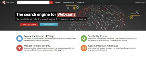 Suchmaschine Shodan durchforstet das Internet der Dinge. (Screenshot: Shodan.io)