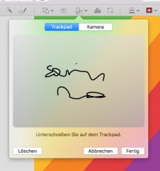 Einfach die eigene Unterschrift in Dokumente einfügen (Screenshot: t3n)