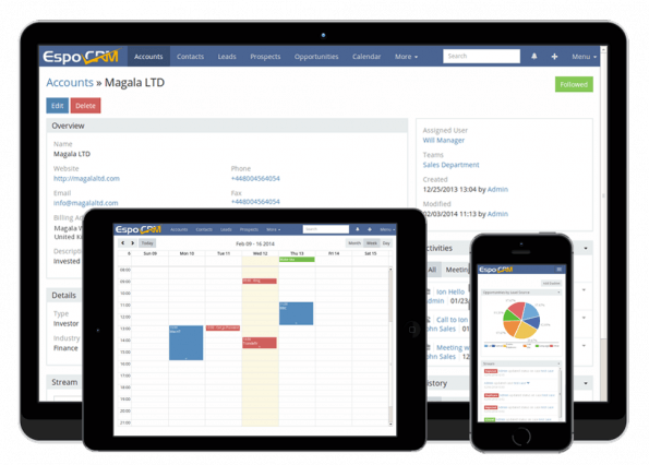 CRM-Systeme: EspoCRM. (Screenshot: t3n)