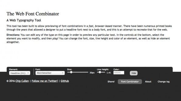 Font-Manager für den Browser: Font-Combinator.com.