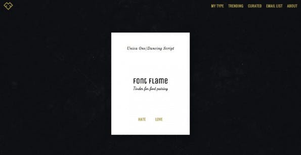 Font-Manager für den Browser: FontFlame.com.