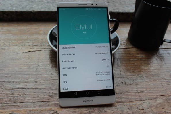 Das uns vorliegende Huawei Mate 8 mit der Modellnummer NXT-L29 besitzt einen Kirin 950-Prozessor, drei Gigabyte RAM und 32 Gigabyte interner Speicher. Foto: t3n)