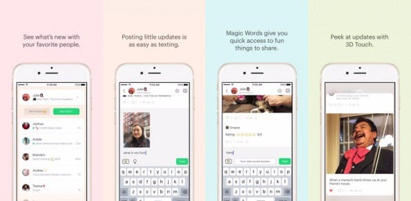 Peach ist eine Mischung aus Slack, Messenger und Social Network. (Screenshots: iTunes)