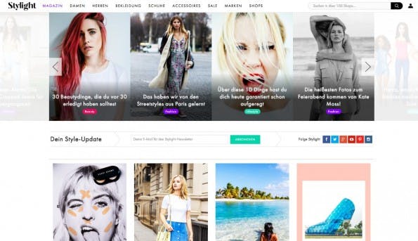 Stylight versteht sich als Shopping-Club für Modebewusste. (Screenshot: t3n)