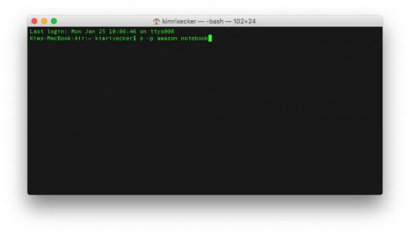 Dank der Software von Josh Ellithorpe könnt ihr das Web direkt aus dem Terminal heraus durchsuchen. (Screenshot: OS X Terminal)