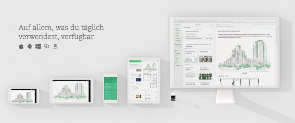 Evernote auf allen Geräten abrufen. (Sreenshot: Evernote)