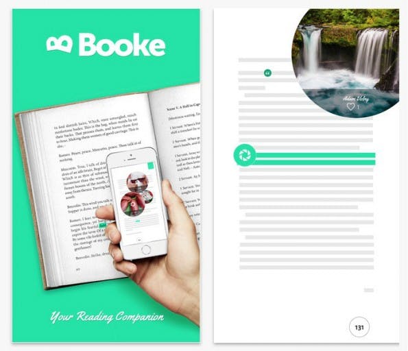 Booke soll Vorteile von E-Books und gedruckten Büchern vereinen. (Screenshot: Booke/iTunes)
