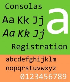 Consolas. (Grafik via Wikipedia)