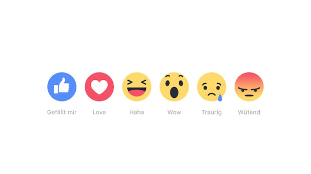 👍♥️😆😯😢😡 – Facebook weitet Reaktionen auf Kommentare aus