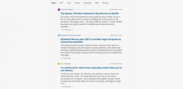 River5: Der RSS-Aggregator setzt auf Node.js. (Screenshot: scripting.com)