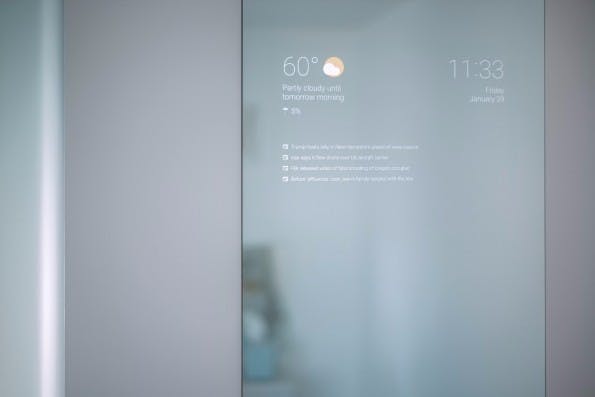 Möglicher Einsatzzweck des Raspberry Pi 3 mit Android: Der Smart Mirror von Max Braun. (Foto: Max Braun)