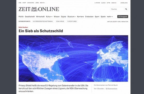 (Screenshot: Zeit Online)