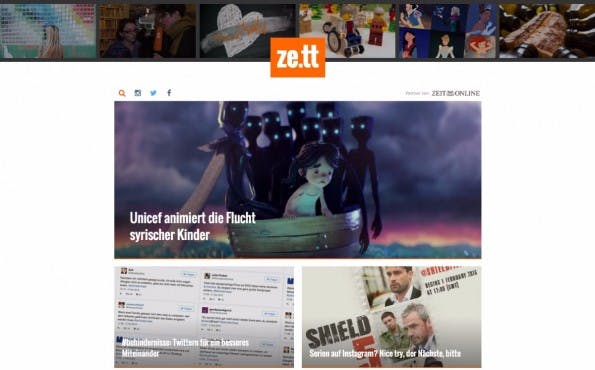 Platz für Experimente wie zum Beispiel mit Native Advertising hat Zeit Online bei ze.tt. (Screenshot: ze.tt)