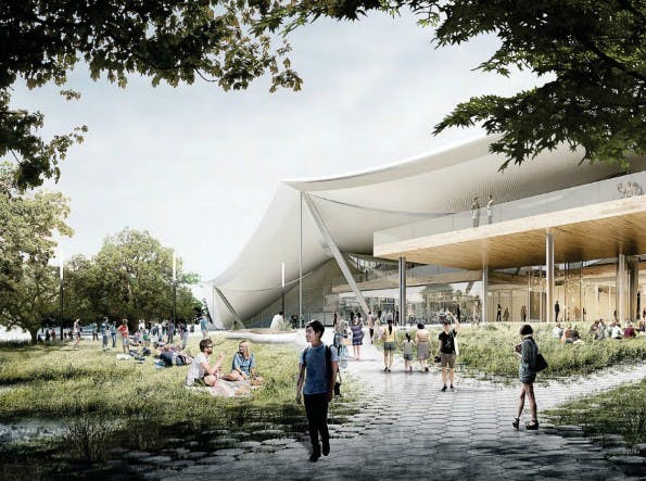 Renderbild des geplanten neuen Google Campus in Mountain View. (Bild: Google)