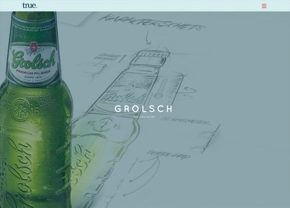 True lässt den Inhalt von rechts einfahren. (Screenshot: true.agecy)