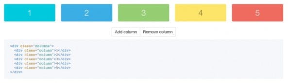 Das Flexbox-Grid mit Bulma erstellen. (Screenshot: Bulma)