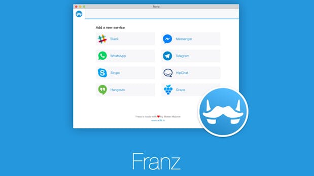 Franz: Messenger vereint Whatsapp, Facebook, Skype, Slack und Co. in einem Tool