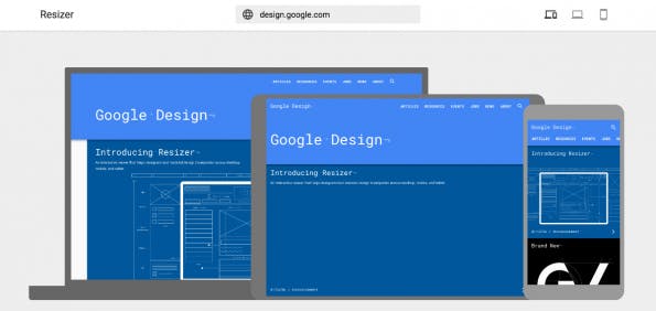 Google-Resizer in der Übersicht. (Screenshot: design.google.com/resizer)