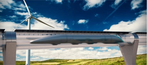 Der Hyperloop könnte Augmented-Reality-Fenster bekommen. (Grafik: Hyperloop Transportation Technologies)