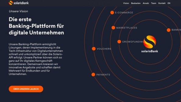 (Screenshot: solarisBank)