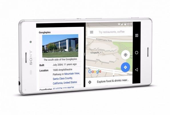 Auf dem Sony Xperia Z3 könnt ihr unter anderem auch den Multi-Window-Modus testen. (Bild: Sony)