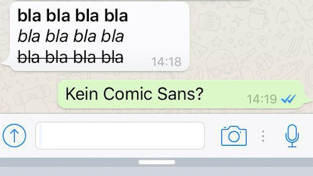So kannst du Wörter in WhatsApp fett, kursiv und durchgestrichen posten