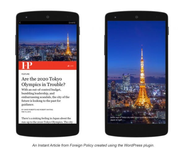 WordPress-Plugin für Instant Articles erkennt und rendert Fotos. (Bild: Facebook)