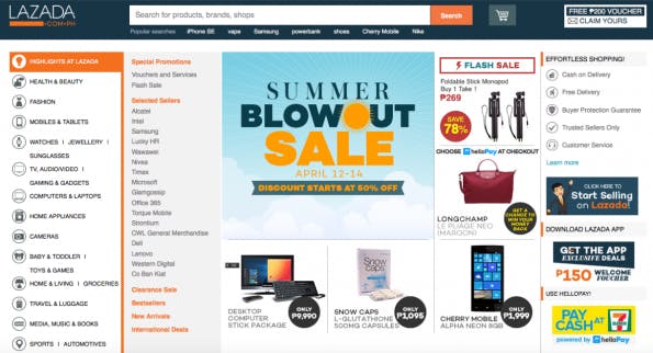 Der südostasiatische Amazon-Klon Lazada hat einen neuen Besitzer. (Screenshot: Lazada)
