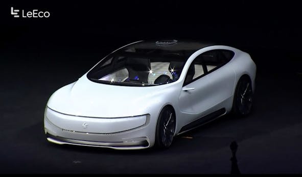 Angriff auf Tesla und Uber: LeEco stellt schickes selbstfahrendes Elektroauto vor